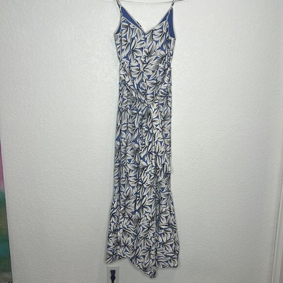 Jonathan Simkhai Ava Wrap Gown Pacific Print Size 0 - Picture 8 of 14
